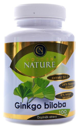 Ginkgo biloba extrakt 50:1 60mg 100 kapslí