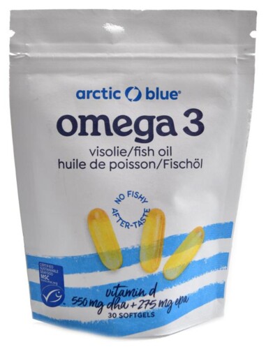 Omega 3 30 kapslí (550mg DHA, 275mg EPA & Vitamin D 400IU) původ Aljaška