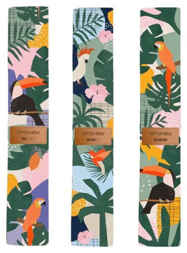 HOME JUNGLE Sada 3 posilovacích bavlněných gum + obal