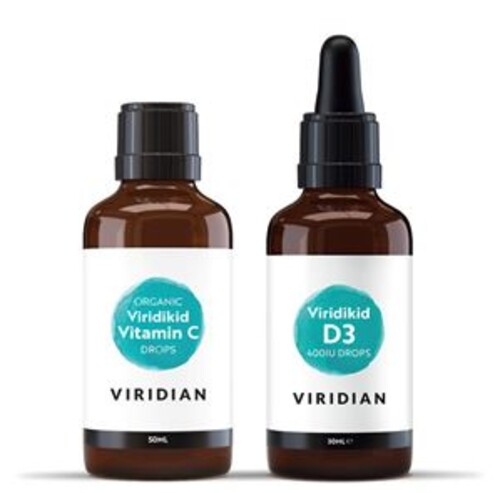 1. Balíček Viridikid (Vitamin C 50ml + Vitamin D 30ml)