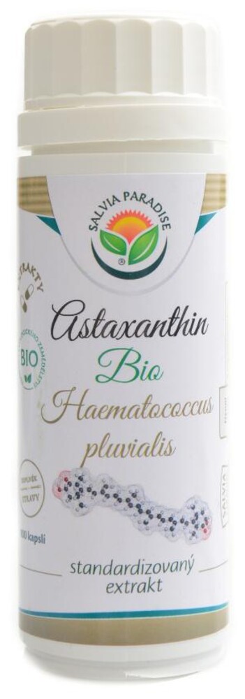 Astaxanthin standardizovaný extrakt BIO 100 kapslí Haematococcus pluvialis