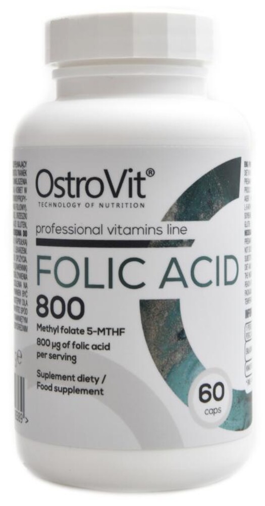 Folic acid 800mcg 60 kapslí