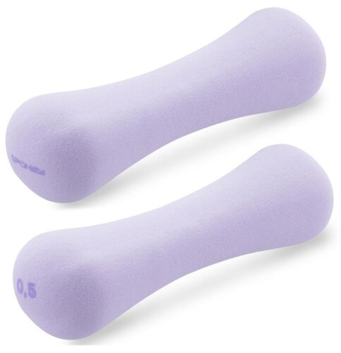 Bone sada neoprenových činek 2 x 0,5 kg fialové