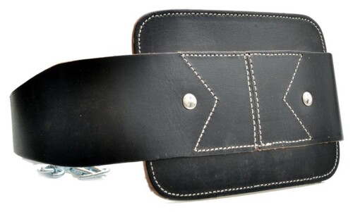 Dip belt leather opasek kožený na závaží černý universální