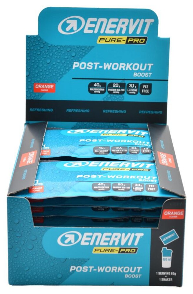 ENERVIT PURE PRO Post Workout Boost 18 x 65 g pomeranč