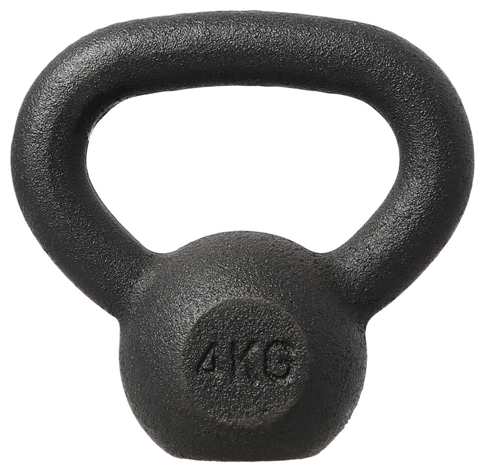 Liatinový kettlebell KZG04 4 kg, čierny