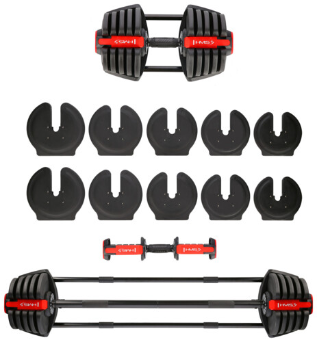 Jednoručná / obojručná variabilná činka SGR40 PRO SET 2v1 40 kg