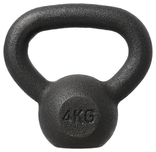 Litinový kettlebell KZG04 4 kg, černý