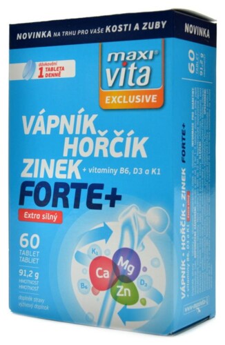 MaxiVita vápník - hořčík - zinek forte+ 60 tablet