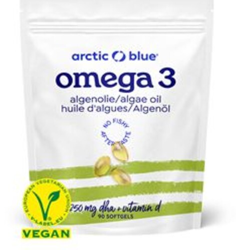 Vegan Omega 3 Algae 90 kapslí (250mg DHA and Vitamin D 400IU)