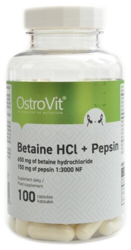 Betaine HCL + pepsin 100 kapslí