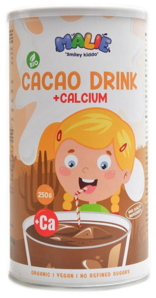 Malie bio cacao drink with calcium 250 g