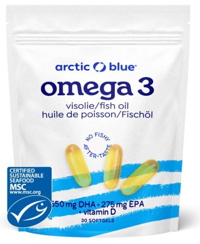 Omega 3 30 kapslí (550mg DHA, 275mg EPA and Vitamin D 400IU) původ Aljaška