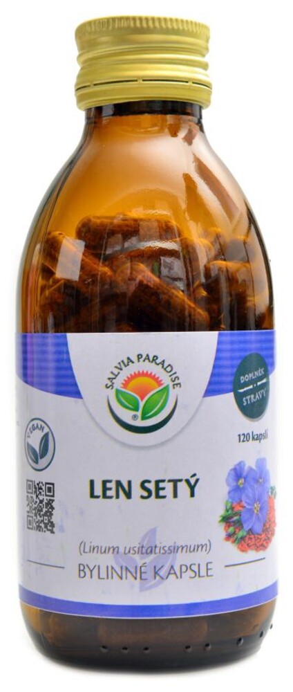 Lněné semínko mleté Len setý 120 kapslí Linum usitatissimum