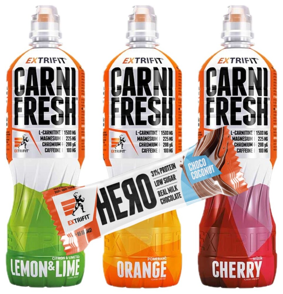 AKCE 3x Carnifresh 850 ml + ZDARMA Hero Protein Bar 31% 65 g