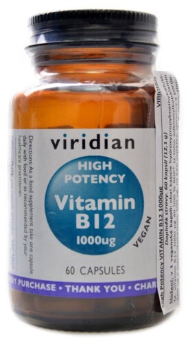 High Potency Vitamin B12 1000ug 60 kapslí