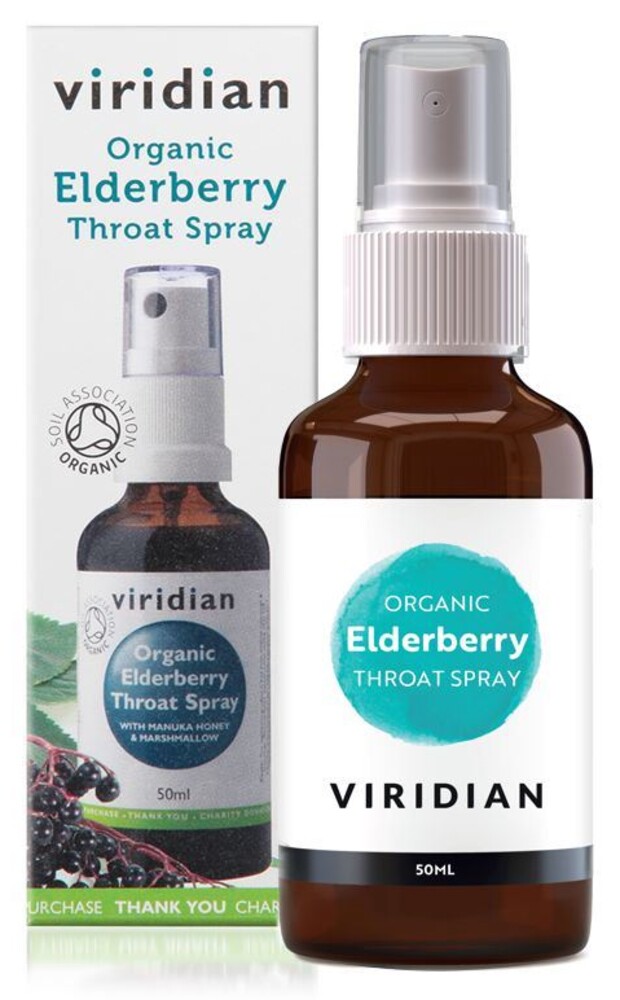 Elderberry Throat Spray 50ml Organic (Sprej do krku BIO)