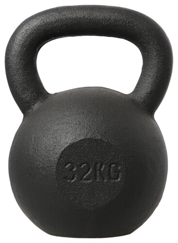 Liatinový kettlebell KZG32 32 kg, čierny