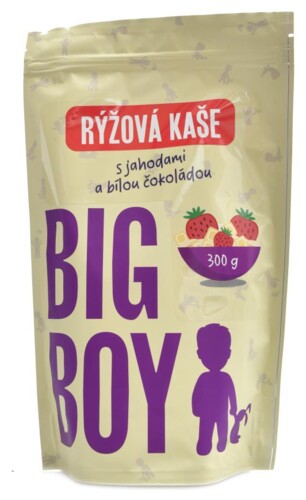 Rýžová kaše s příchutí jahod v bílé čokoládě 300 g eko balení