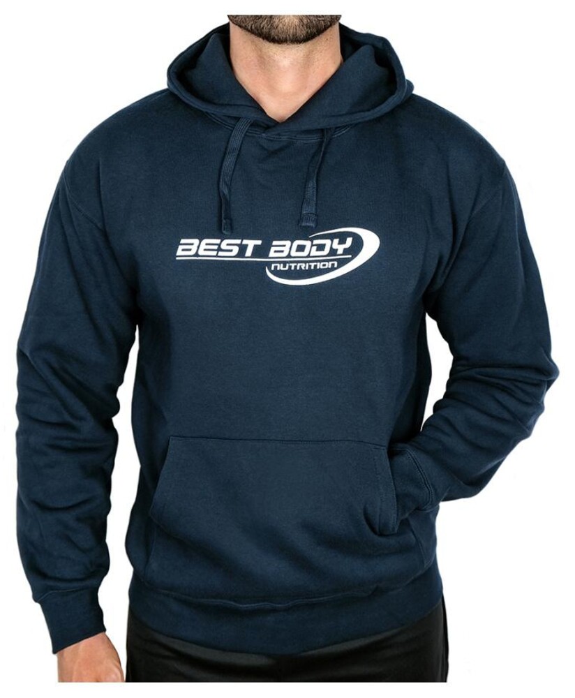 Mikina hoodie s potiskem best body nutrition french navy modrá
