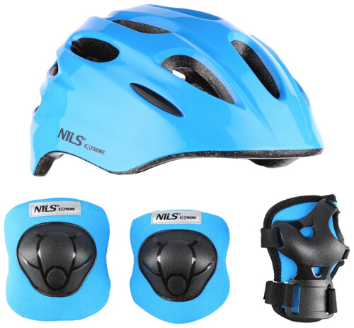Helma s chrániči NILS Extreme MTW01+H210 modrá