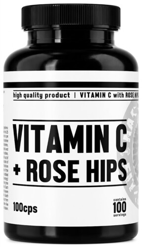 Vitamín C + Rose hips 100 kapslí