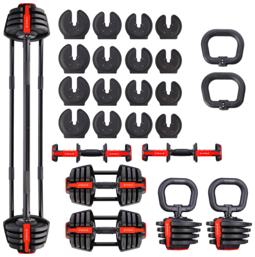 Jednoručná / obojručná variabilná činka / kettlebell SGR18 PRO SET 2v1 40 kg