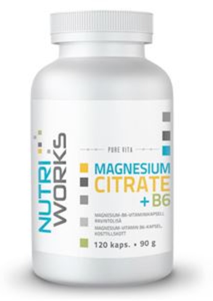 Magnesium Citrate + B6 120 kapslí