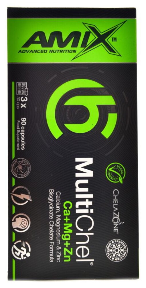 Multichel Ca+Mg+Zn chelate 90 kapslí
