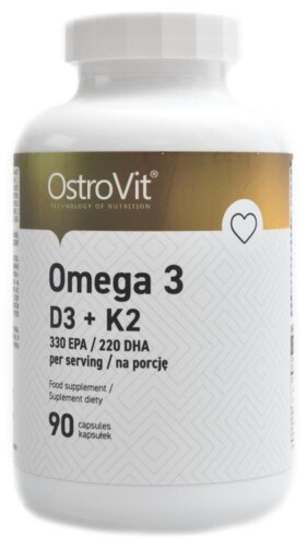 Omega 3 D3 + K2 90 kapslí
