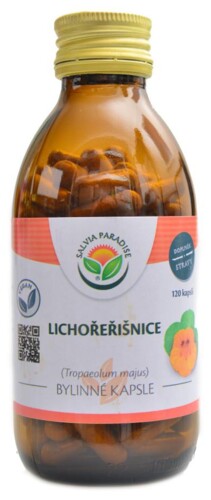 Lichořeřišnice větší kapsle 120 kapslí Tropaeolum Majus