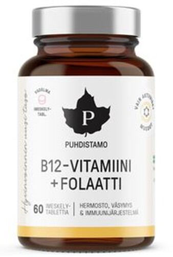 Vitamin B12 Folate 60 pastilek malina (Vitamín B12 s folátem Quatrefolic®) SK