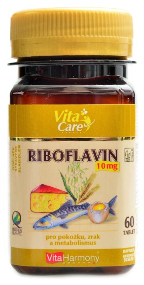 Riboflavin vitamín B2 10 mg 60 tablet