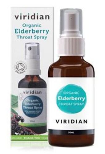 Elderberry Throat Spray 50ml Organic (Sprej do krku BIO) SK
