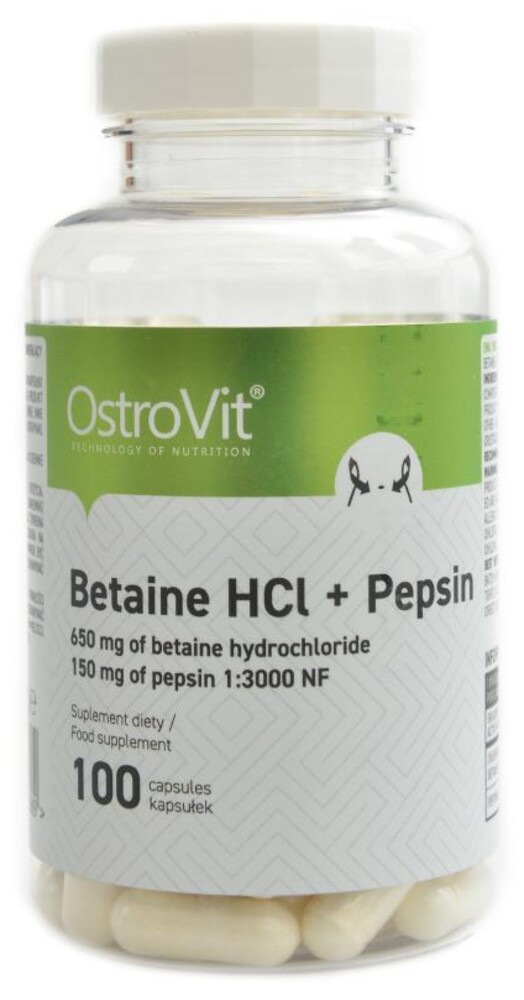 Betaine HCL + pepsin 100 kapslí